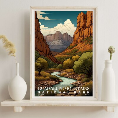 Guadalupe Mountains National Park Poster, Travel Art, Office Poster, Home Decor | S7 - image6